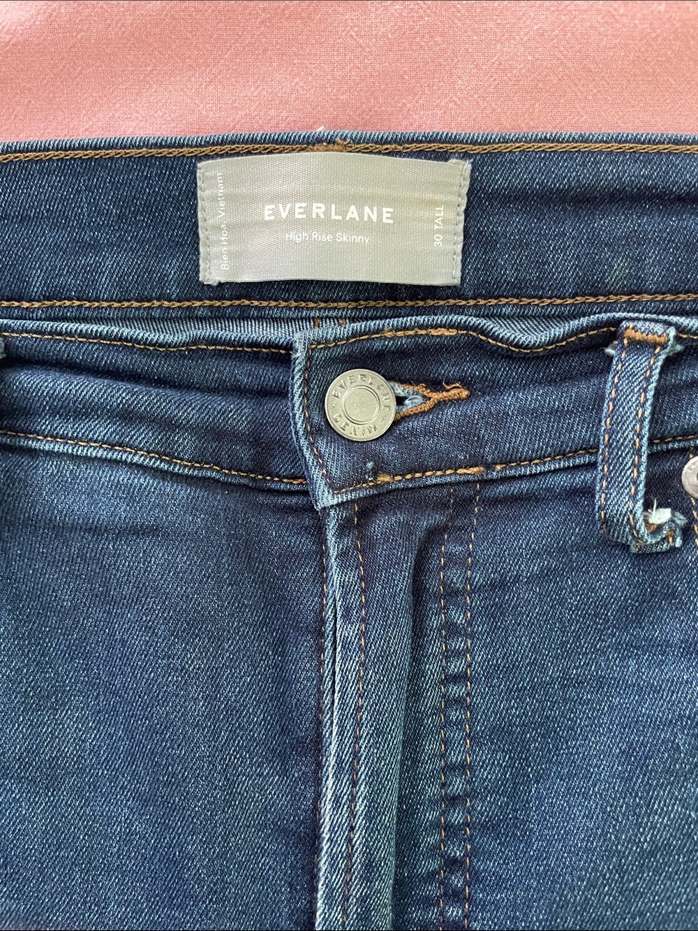 Everlane Skinny Jeans in Dark Indigo Blue